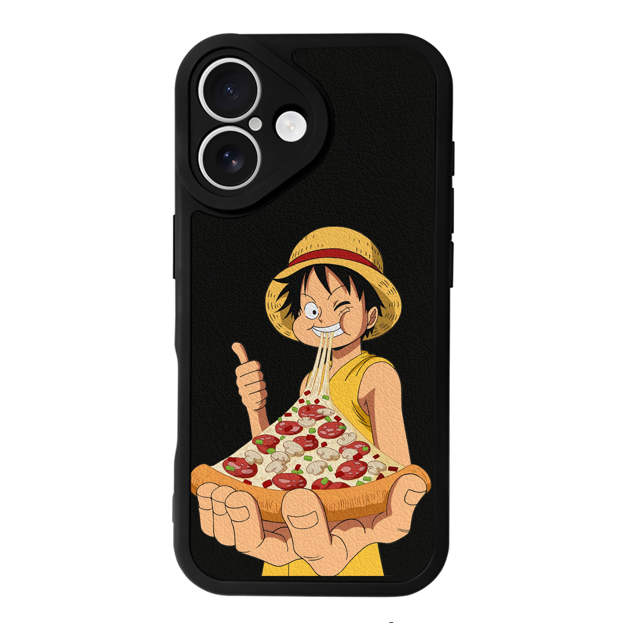 （画像用） ワンピース モンキー・D・ルフィ ONE PIECE Monkey D. Luffy 【iPhone 16シリーズ対応】シリコンスマホケース（レザー調） 材質：シリコン